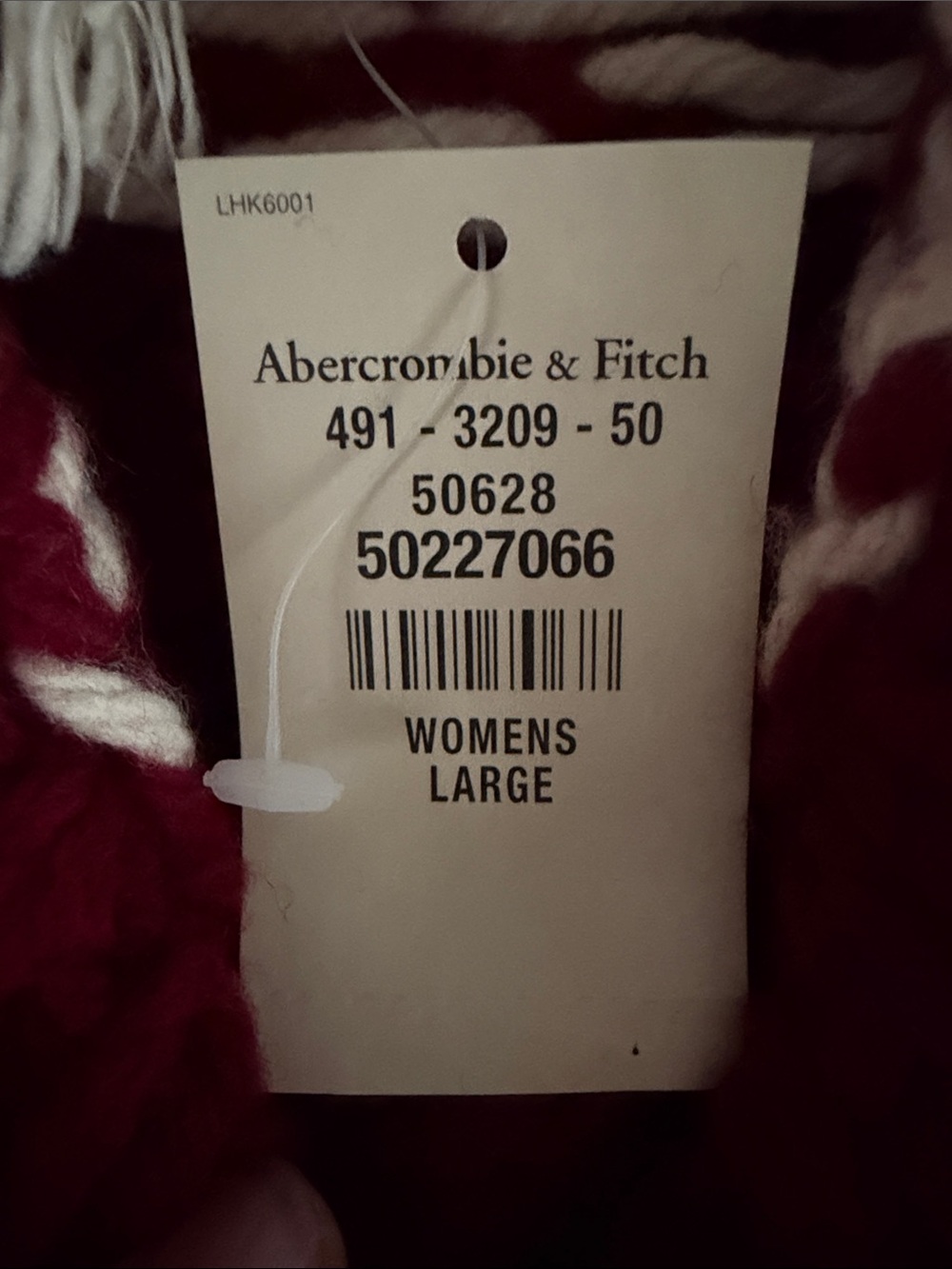 NWT Abercrombie & Fitch Women's Burgundy Cable-hand Knit Shawl Collar Sweater - Picture 3 of 11